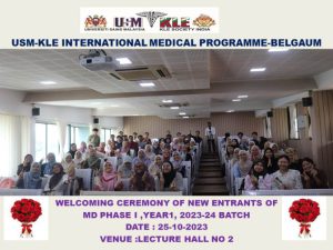 Welcoming Ceremony of New Entrants of MD PHASE 1,YEAR 1 2023-24 Batch